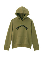 フロッキープリントフーデッドプルオーバー/カーキ(027)