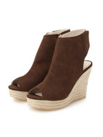 ブーティウエッジサンダル/ブラウン系(043)