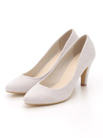 プレーンポインテッドパンプス/ベージュ