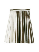 ペイント風ストライプフレアスカート/カーキ(127)