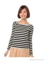 ボートネックプルオーバー/ブラック