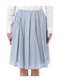 ミモレ丈プリーツスカート/ライトブルー(091)
