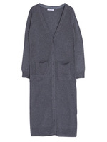 ラインロングカーディガン/ベージュ