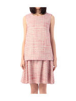 ラメツイード調セパレート風ワンピース/ネイビー(493)