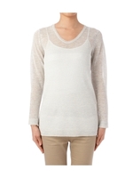 ラメプレーンニット/グレー系(018)