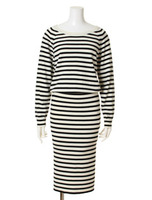 リブSKニットワンピース/BORDER