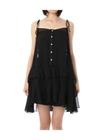 リラックスラッフルスリップドレス/ブラック(119)