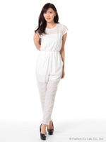 レースオールインワン/オフホワイト