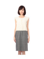 レースドッキングワンピース/ブラック(419)