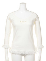 レースロゴTops/ベビーブルー/ホワイト