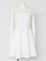 レース切替ワンピース/ピンク