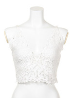 レイヤードエンブロキャミTOP/WHT