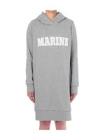 ロゴワッペン裏毛フードワンピース/ライトベージュ(051)