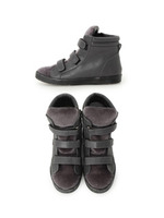 異素材ハイカットスニーカー/ブラック(019)