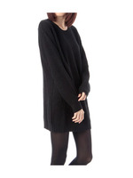 畦編みニットワンピース/ブラック(019)