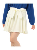 結びリボンフレアスカート/オフホワイト(003)