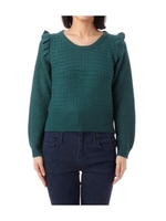 肩フリルニット/グリーン系(025)