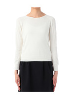 前後2WAYミックス釦ニットプルオーバー/ホワイト(004)