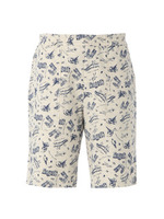 総柄裏毛カジュアルパンツ/ネイビー系(194)