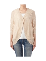 麻混編み地切り替えモモンガニット/ネイビー系(093)