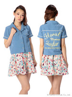 【Tralala】ボーリングシャツ/ブルー