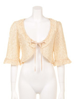 【an another angelus】総レース7分丈ボレロ/LIGHT BEIGE
