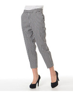 ギンガムチェックサブリナパンツ/ブラック