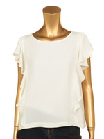 シフォンフリルトップス/ホワイト