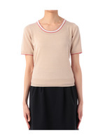 シルク混配色ニットプルオーバー/ベージュ系(351)