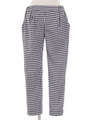 Gingham check pants/BLACK