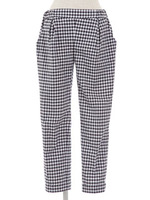 Gingham check pants/BLACK