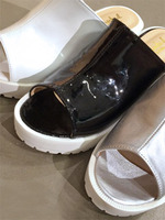 【enchanted】ホワイトタンク厚底ミュール/デニム