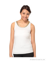 アビガイルテープ付きタンクトップ/ベージュ