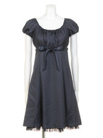 サテンリボンワンピース/コン