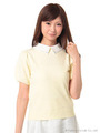 シャツ衿付半袖PO/クリーム