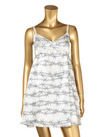 BONE有刺鉄線総柄ワンピース/ホワイト