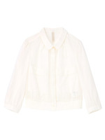 ショートカラー八分袖ジャケット/ホワイト(003)