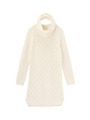 スヌード付きアルパカ混ニットワンピース/オフホワイト(003)