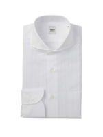 ダイヤ柄クールマックス長袖シャツ/ホワイト(001)