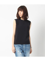 ダブルクロス ノースリーブブラウス/ブルー系(094)