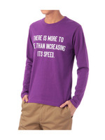 メッセージロゴ入り長袖Tシャツ/パープル系(081)