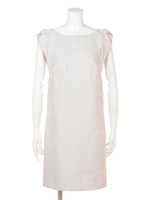 JUSGLITTY Luxeジャガードサックワンピース/ベージュ