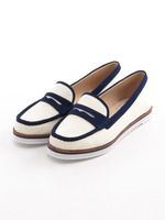 バイカラーコインローファー/BLACK