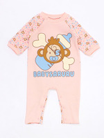 「ベビーSaruru裏毛ロンパース」ベビーピンク70�/ベビーピンク