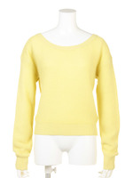 ガーターショートニットTOP/LIME