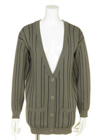 ストライプニットC／D/柄WHT