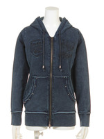 デニムウラケパーカー（set up）/ブルー