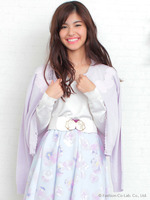 ピコリブパンジーカーディガン/ライラック