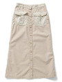 ミリタリーロングスカート/ベージュ