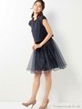 JPWG レース/オーガンジー重ねワンピース2 / オケージョン　/　結婚式/NAVY